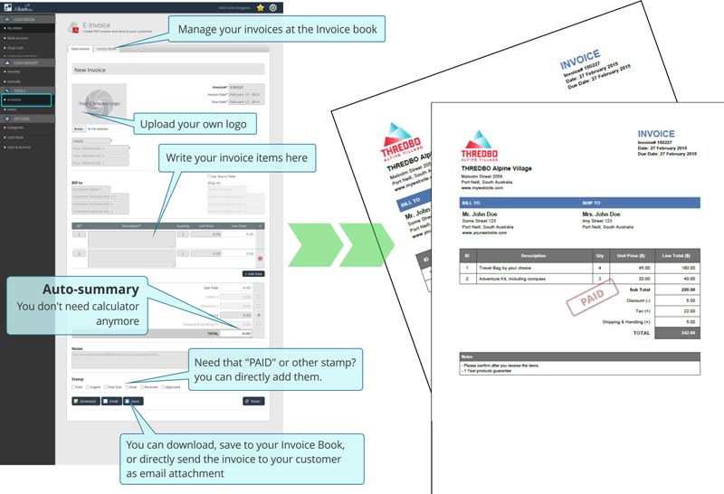 online invoice